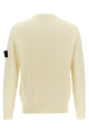 Ribbed wool sweater White