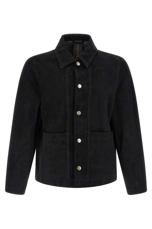 Fiore suede jacket Black