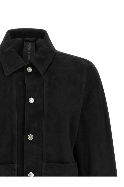 Fiore suede jacket Black