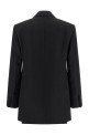 Linen viscose blazer Black