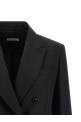 Linen viscose blazer Black