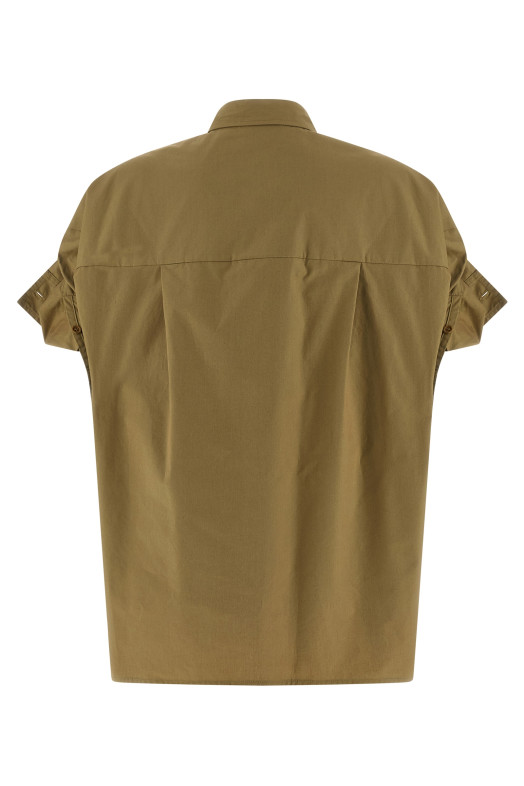 Adjustable sleeve turn-up shirt Green