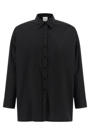 Adjustable sleeve turn-up shirt Black