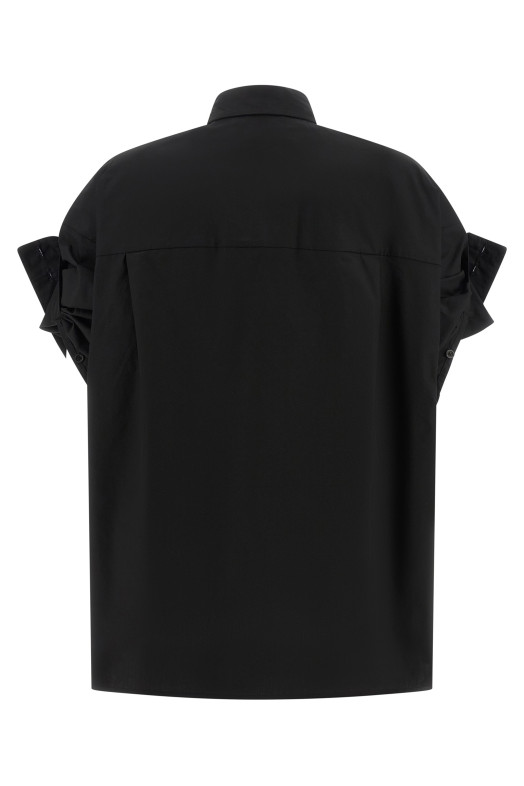 Adjustable sleeve turn-up shirt Black