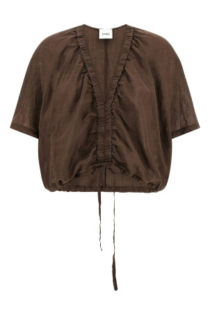Cropped blouse Brown