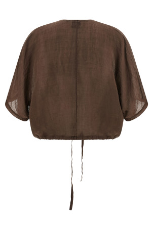 Cropped blouse Brown