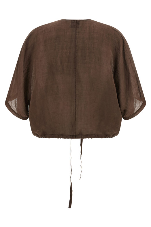 Cropped blouse Brown