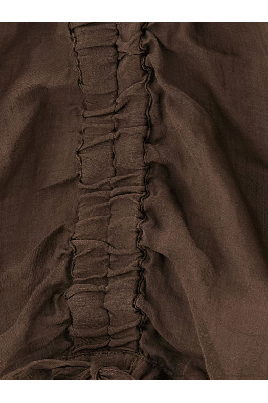 Cropped blouse Brown