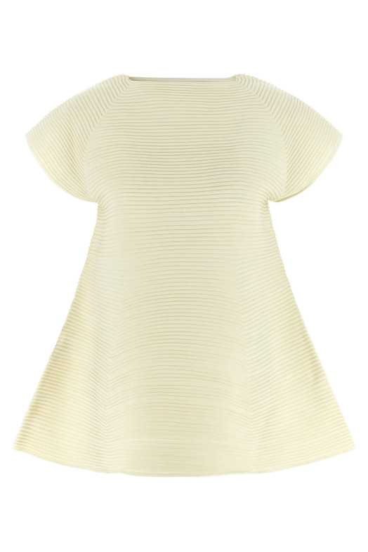 'Corrugated Knit' dress Yellow