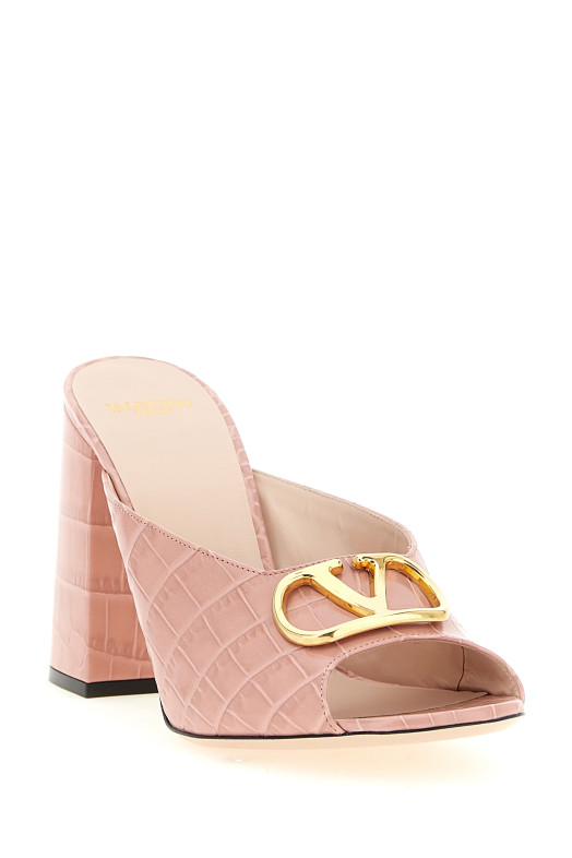 Valentino Garavani 'Vlogo Signature' slides Pink
