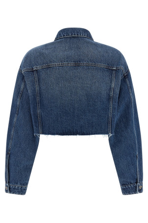 Cropped denim jacket Blue