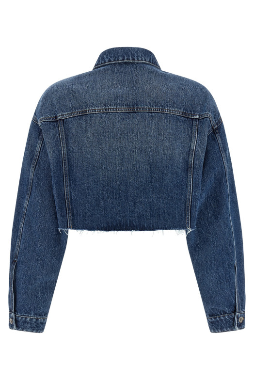 Cropped denim jacket Blue