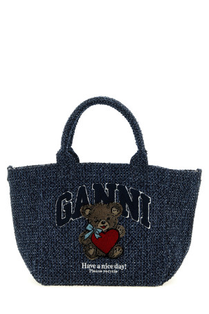 Small 'Bear' shopping bag Blue