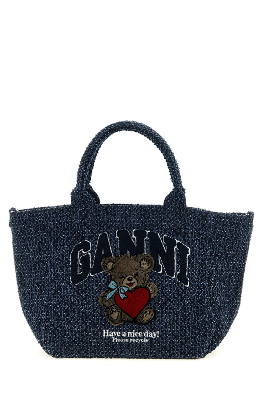 Small 'Bear' shopping bag Blue