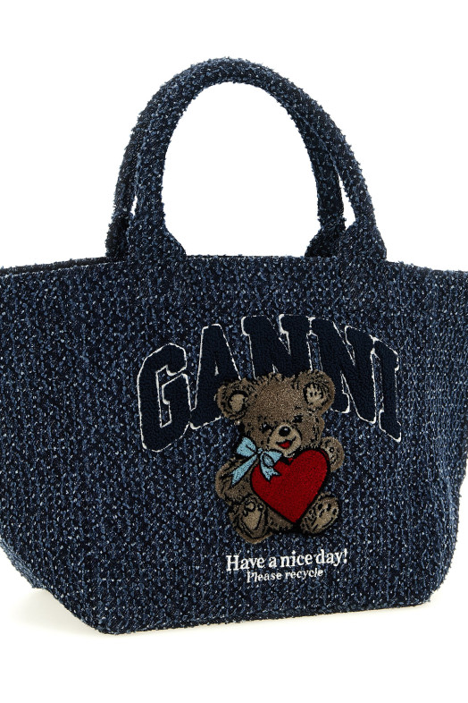 Small 'Bear' shopping bag Blue