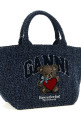 Small 'Bear' shopping bag Blue