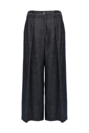 'A-line Pleated' pants Blue