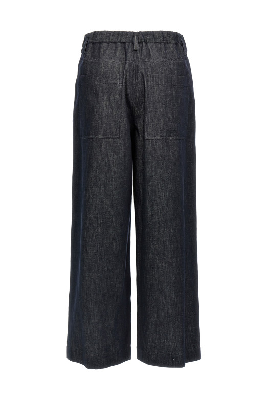 'A-line Pleated' pants Blue