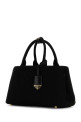 Black canvas shopping bag Black PRADA (1BG554V8OM2CYA)