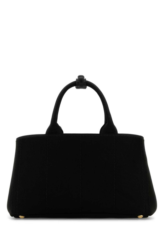 Black canvas shopping bag Black PRADA (1BG554V8OM2CYA)