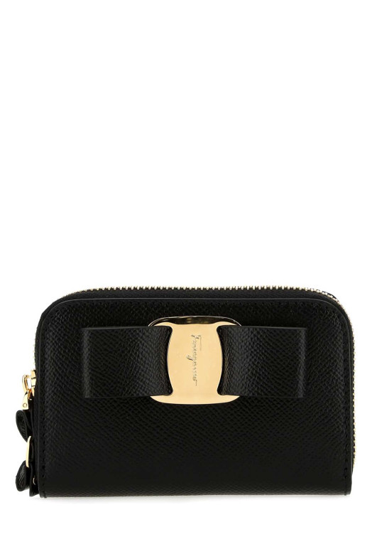 Black leather wallet Black SALVATORE FERRAGAMO (22D288725290)