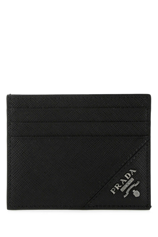 Black leather card holder Black PRADA (2MC223QME)