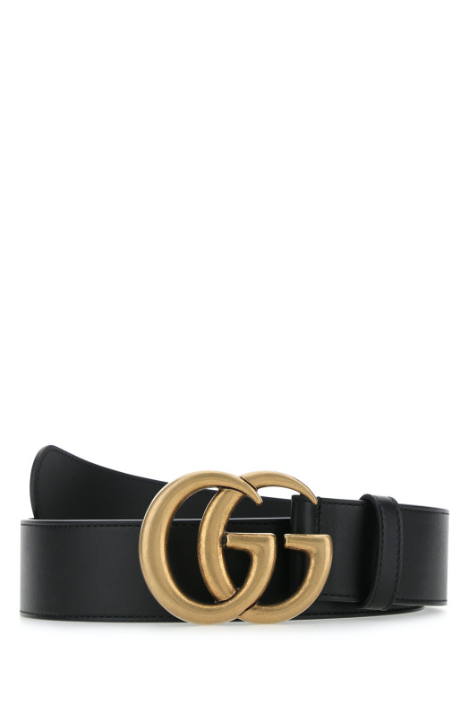 Black leather belt Black GUCCI (400593AP00T)