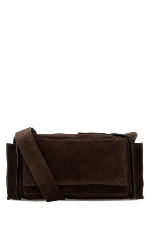 Dark brown suede Utilitaire crossbody bag MIU MIU (5BC205VPOO2CSS)