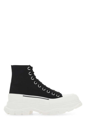 Black canvas Tread Slick sneakers ALEXANDER MCQUEEN (697080W4MV2)
