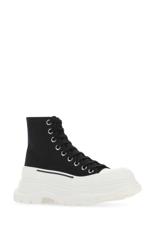 Black canvas Tread Slick sneakers ALEXANDER MCQUEEN (697080W4MV2)