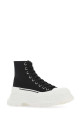 Black canvas Tread Slick sneakers ALEXANDER MCQUEEN (697080W4MV2)