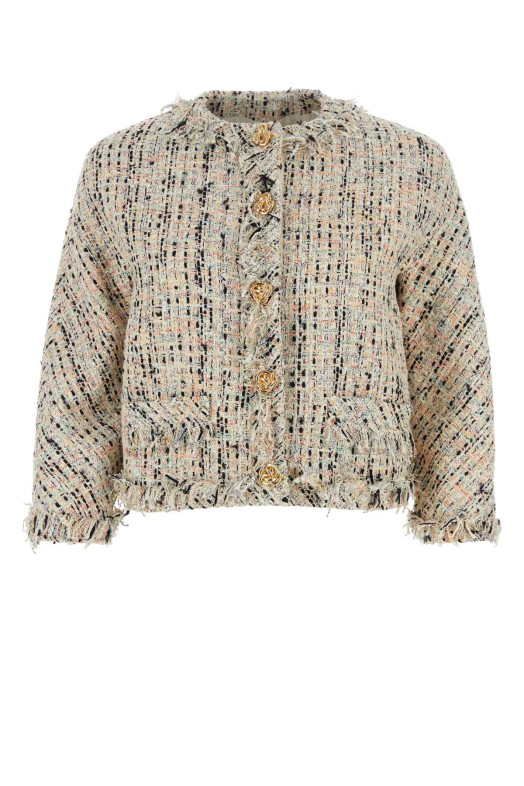 Multicolor tweed blazer ALEXANDER MCQUEEN (778382QEAE7)