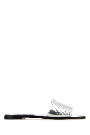 Silver leather slippers ALEXANDER MCQUEEN (780714WIF13)