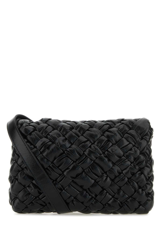 Black leather crossbody bag BOTTEGA VENETA (787113V4HO1)