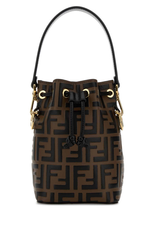Printed leather mini Mon Tresor bucket bag FENDI (8BS010A659)