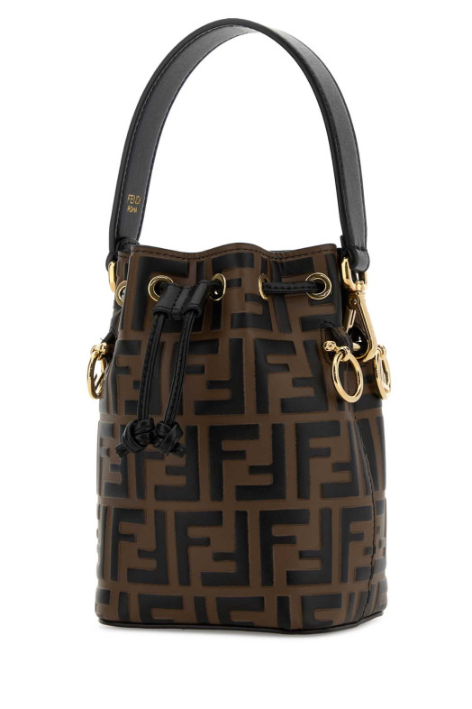 Printed leather mini Mon Tresor bucket bag FENDI (8BS010A659)