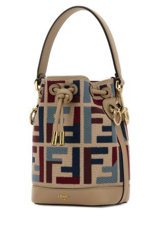 Embroidered canvas Mon Tresor bucket bag FENDI (8BS109AYDF)