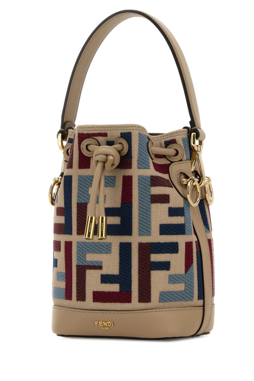 Embroidered canvas Mon Tresor bucket bag FENDI (8BS109AYDF)
