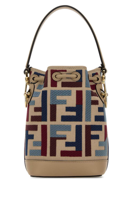 Embroidered canvas Mon Tresor bucket bag FENDI (8BS109AYDF)
