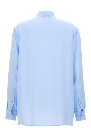 Футболка з логотипом, світло-блакитна PRADA (P466G13BDF0076) Футболка з логотипом, світло-блакитна PRADA (P466G13BDF0076)