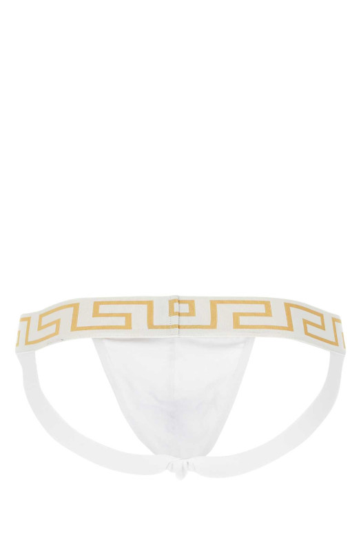 White stretch cotton jockstrap VERSACE (AUU01017A232741)