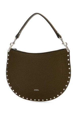 Army green leather Oskan shoulder bag ISABEL MARANT (BF0066FAC4C22M)