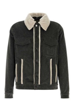 Dark grey velvet jacket FENDI (FW1427AVY6)