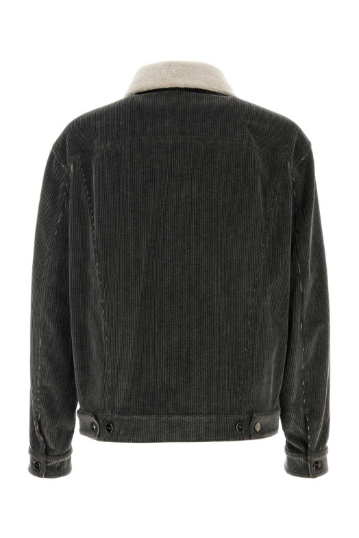Dark grey velvet jacket FENDI (FW1427AVY6)
