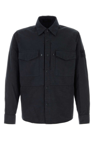 Navy blue cotton blend shirt Black STONE ISLAND (L1S151200012S0F36)