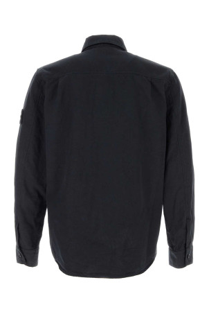 Navy blue cotton blend shirt Black STONE ISLAND (L1S151200012S0F36)