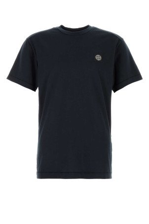 Midnight blue cotton t-shirt Black STONE ISLAND (L1S152100027S0013)