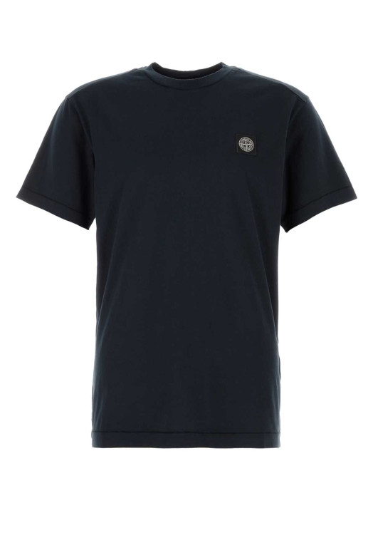 Midnight blue cotton t-shirt Black STONE ISLAND (L1S152100027S0013)