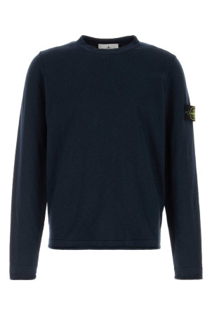 Midnight blue cotton blend sweater Black STONE ISLAND (L1S155100052S00B0)