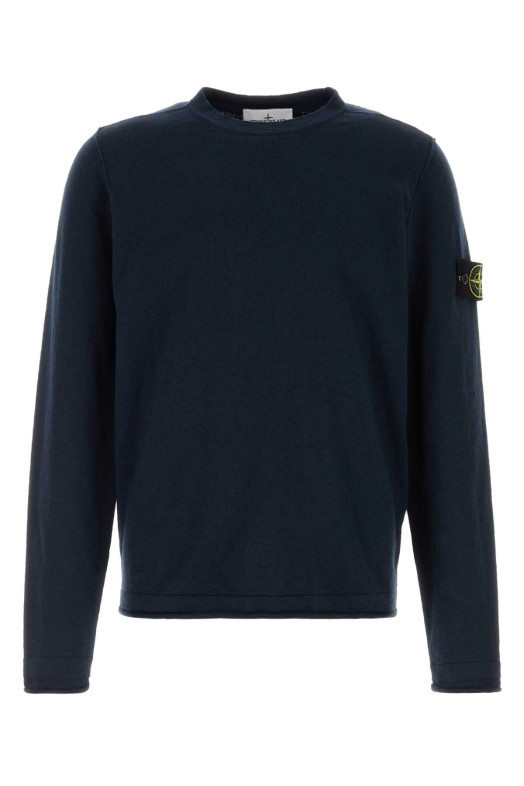 Midnight blue cotton blend sweater Black STONE ISLAND (L1S155100052S00B0)